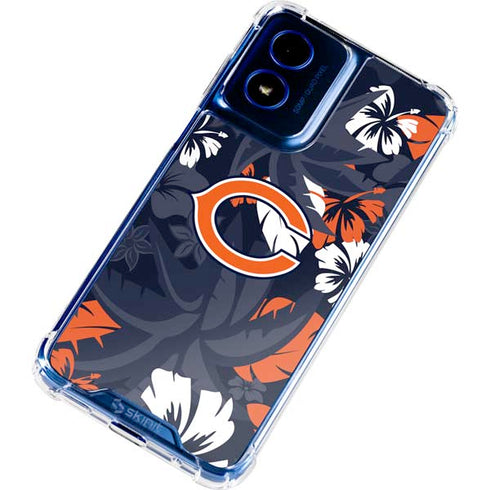 NFL Chicago Bears Tropical Print Moto G 5G (2024) Clear Case