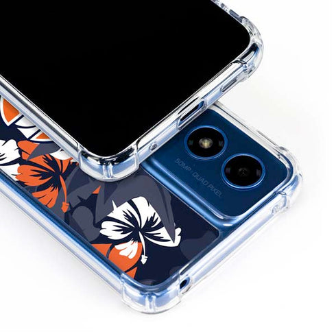 NFL Chicago Bears Tropical Print Moto G 5G (2024) Clear Case