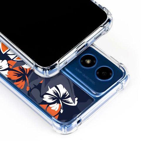 NFL Chicago Bears Tropical Print Moto G Play 4G (2024) Clear Case
