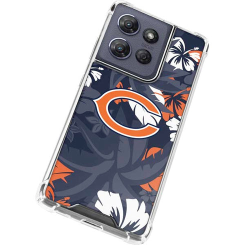 NFL Chicago Bears Tropical Print Moto G Play 5G (2025) Clear Case