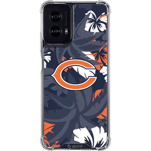 NFL Chicago Bears Tropical Print Moto G Power 5G (2024) Clear Case