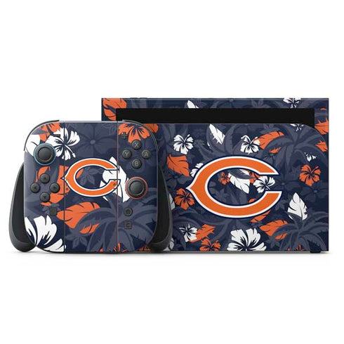 NFL Chicago Bears Tropical Print Nintendo Switch 2 (2025) with Joy-Con Skin