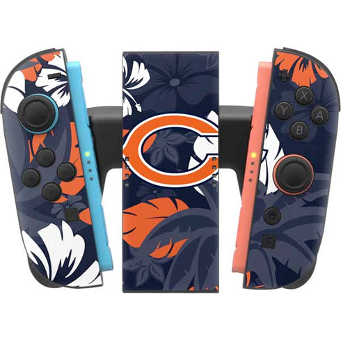 NFL Chicago Bears Tropical Print Nintendo Switch 2 (2025) Joy-Con Controller Skin