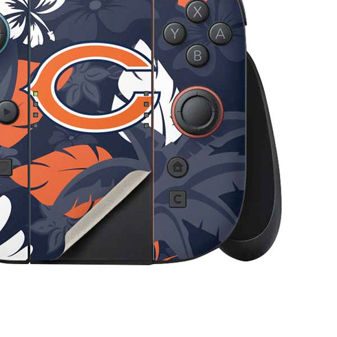 NFL Chicago Bears Tropical Print Nintendo Switch 2 (2025) Joy-Con Controller Skin