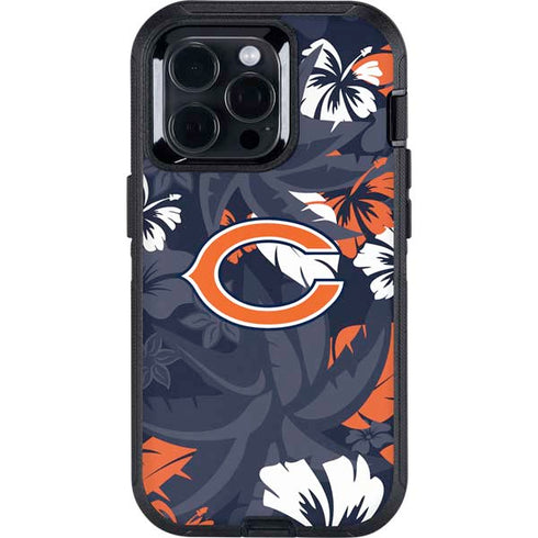 NFL Chicago Bears Tropical Print Otterbox Defender iPhone Skin