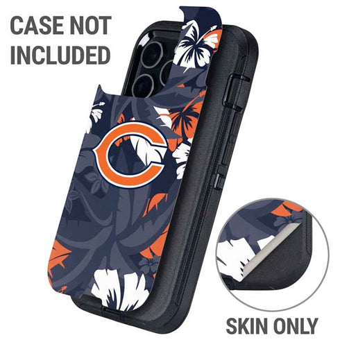 NFL Chicago Bears Tropical Print Otterbox Defender iPhone Skin
