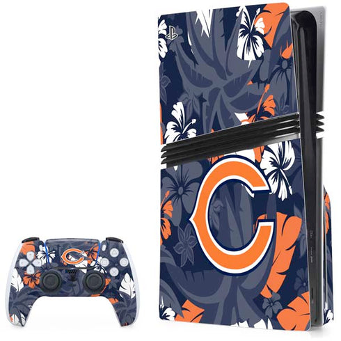 NFL Chicago Bears Tropical Print PlayStation PS5 Skins