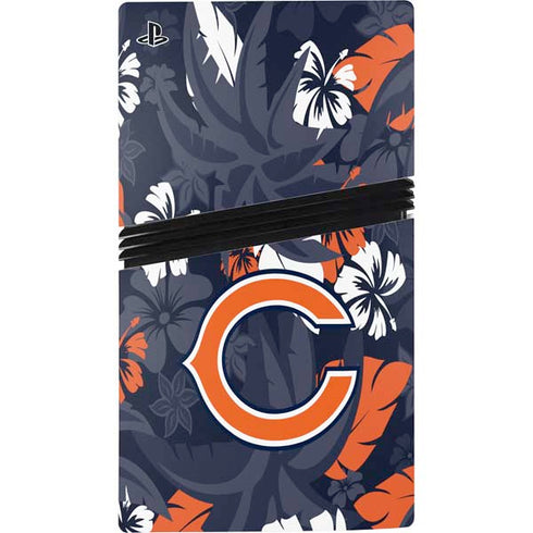 NFL Chicago Bears Tropical Print PS5 Pro Disk Console Skin