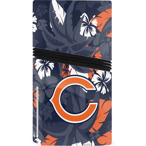 NFL Chicago Bears Tropical Print PS5 Pro Disk Console Skin