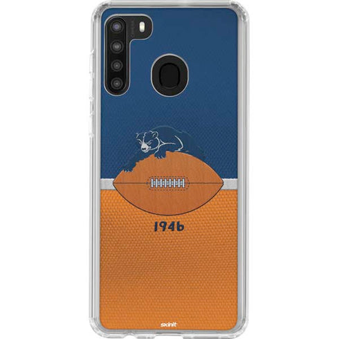 NFL Chicago Bears Vintage Galaxy A21 Clear Case