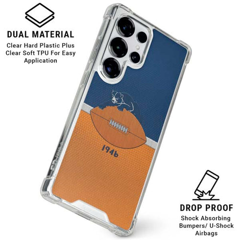 NFL Chicago Bears Vintage Galaxy S25 Ultra Clear Case