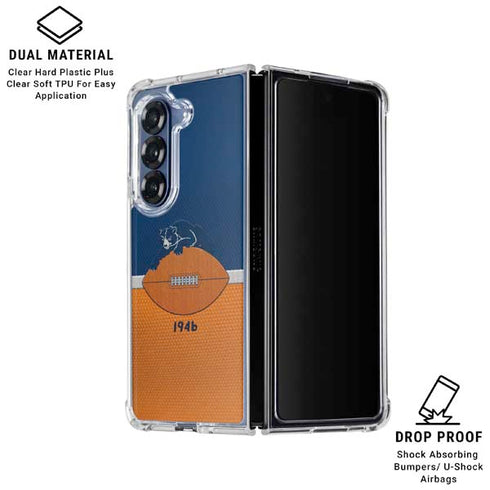 NFL Chicago Bears Vintage Galaxy Z Fold6 Clear Case