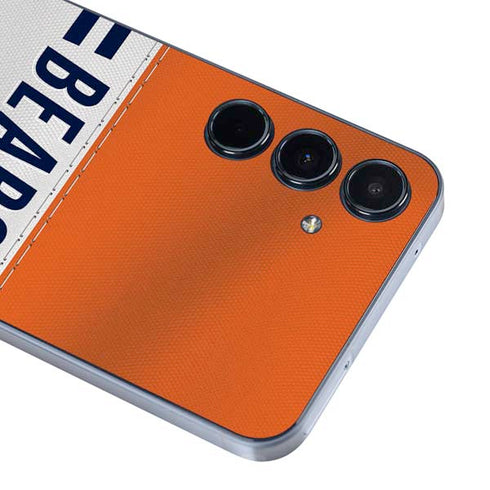 NFL Chicago Bears White Striped Galaxy A35 5G Skin