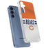 NFL Chicago Bears White Striped Galaxy A55 5G Clear Case