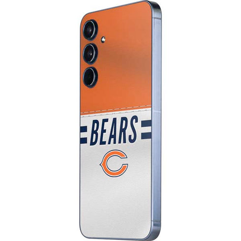 NFL Chicago Bears White Striped Galaxy A55 5G Skin