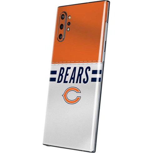 NFL Chicago Bears White Striped Galaxy Note 10 Plus Skin