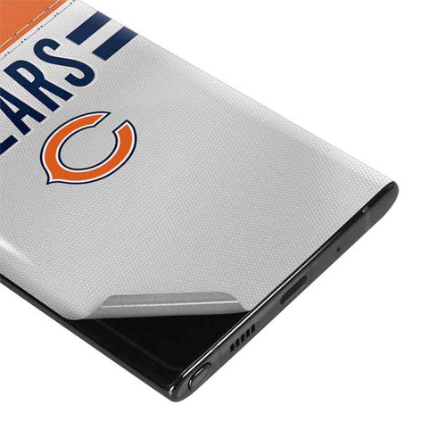 NFL Chicago Bears White Striped Galaxy Note 10 Plus Skin