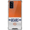 NFL Chicago Bears White Striped Galaxy Note20 5G Clear Case