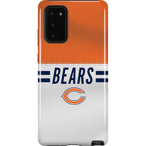 NFL Chicago Bears White Striped Galaxy Note20 5G Pro Case