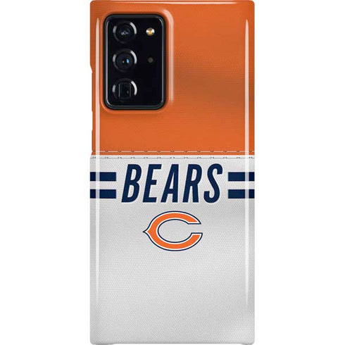 NFL Chicago Bears White Striped Galaxy Note20 Ultra 5G Lite Case