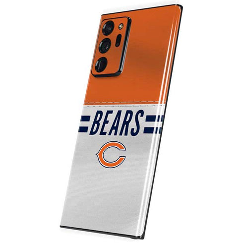 NFL Chicago Bears White Striped Galaxy Note20 Ultra 5G Skin