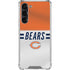 NFL Chicago Bears White Striped Galaxy S24 FE Clear Case