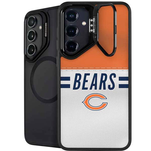 NFL Chicago Bears White Striped Galaxy S24 Kickstand Case