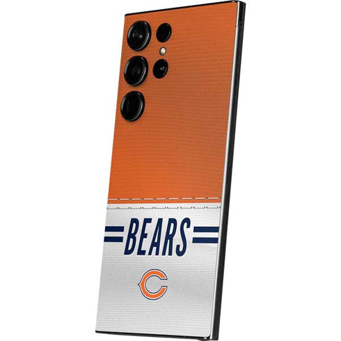 NFL Chicago Bears White Striped Galaxy S24 Ultra Skin