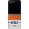 NFL Chicago Bears White Striped Galaxy Z Flip6 Skin