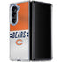 NFL Chicago Bears White Striped Galaxy Z Fold5 5G Clear Case