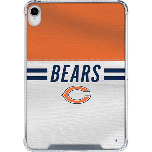 NFL Chicago Bears White Striped iPad 11th Gen (2025) Clear Case