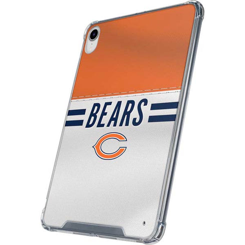NFL Chicago Bears White Striped iPad 11th Gen (2025) Clear Case