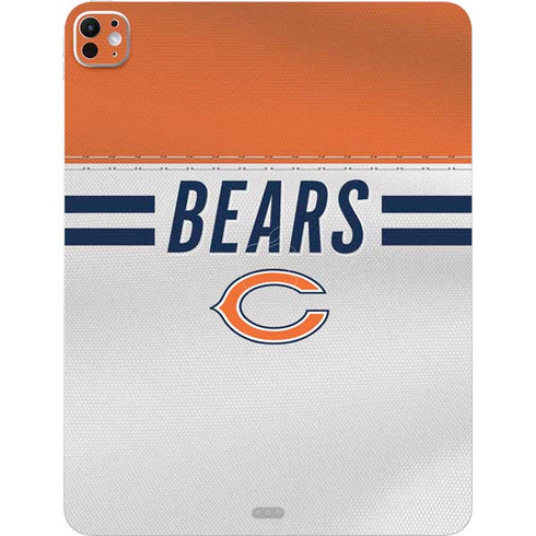 NFL Chicago Bears White Striped iPad Pro 13in M4 (2024) Skin