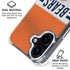 NFL Chicago Bears White Striped iPhone 16 Clear Case