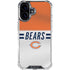NFL Chicago Bears White Striped iPhone 16 Plus Clear Case