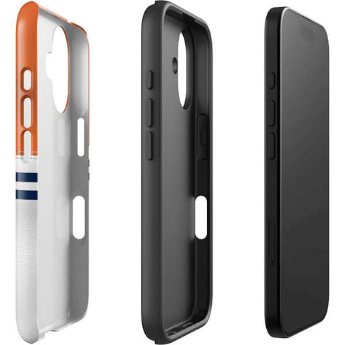 NFL Chicago Bears White Striped iPhone 16 Plus Impact Case