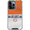 NFL Chicago Bears White Striped iPhone 16 Pro Clear Case
