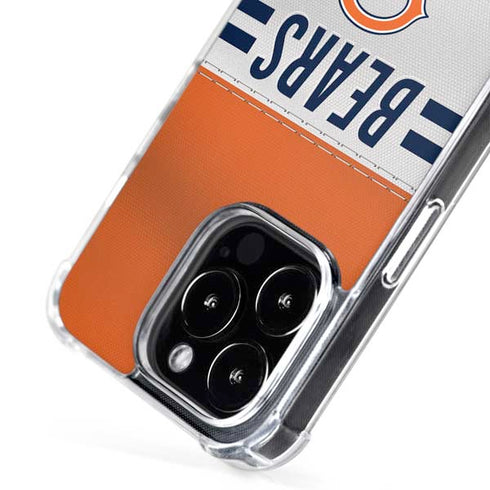 NFL Chicago Bears White Striped iPhone 16 Pro MagSafe Case