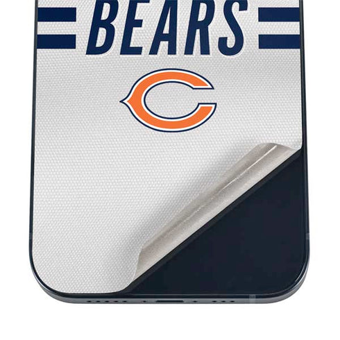 NFL Chicago Bears White Striped iPhone 16 Skin