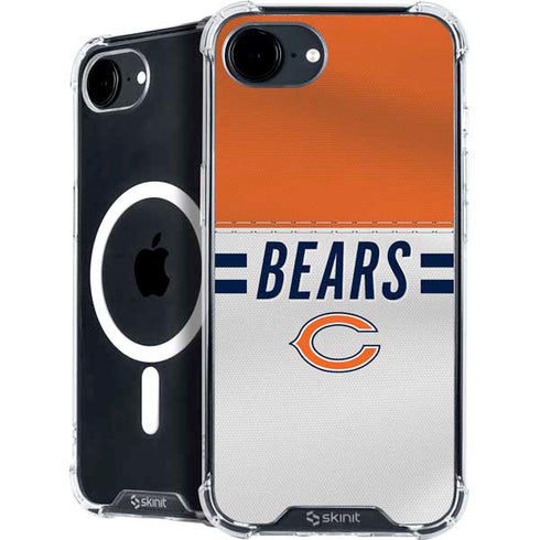 NFL Chicago Bears White Striped iPhone 16e MagSafe Case