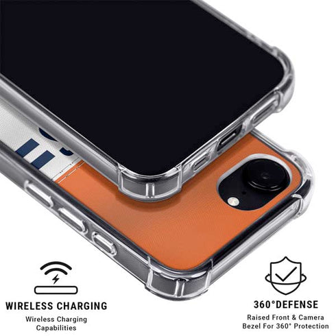 NFL Chicago Bears White Striped iPhone 16e MagSafe Case