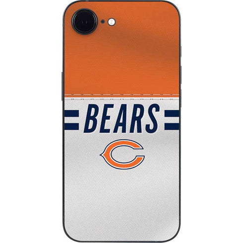 NFL Chicago Bears White Striped iPhone 16e Skin