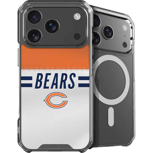 NFL Chicago Bears White Striped iPhone 18 Pro MagSafe Case