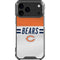 NFL Chicago Bears White Striped iPhone 18 Pro Max Clear Case