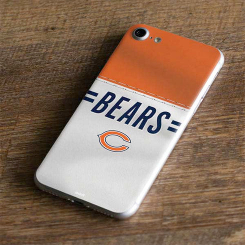 NFL Chicago Bears White Striped iPhone 8 Skin