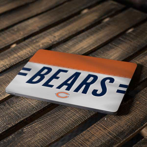 NFL Chicago Bears White Striped Apple MacBook Air Skin