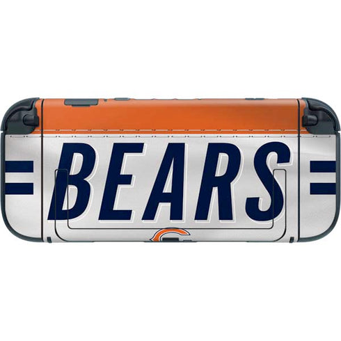 NFL Chicago Bears White Striped Nintendo Switch 2 (2025) with Joy-Con Skin