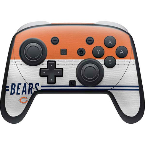 NFL Chicago Bears White Striped Nintendo Skins