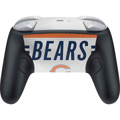 NFL Chicago Bears White Striped Nintendo Switch 2 (2025) Pro Controller Skin