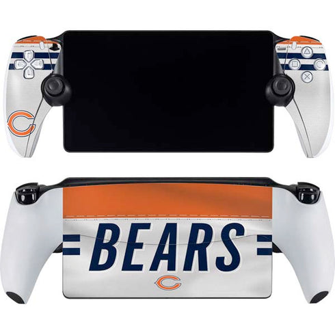 NFL Chicago Bears White Striped PlayStation PS5 Skins